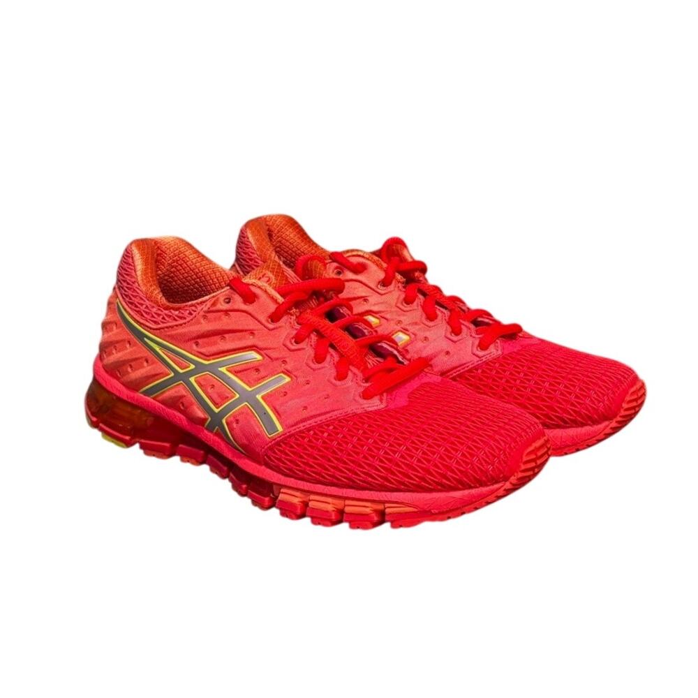 ASICS Gel Quantum 180 2 Womens Size 7 Red Coral Pink Running Shoes T6G7N Workout
